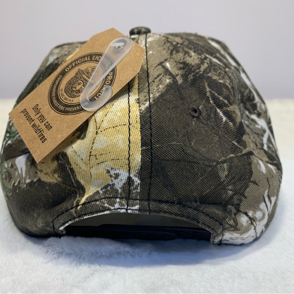 Smokey The Bear Forest Camo Snapback Trucker Hat Rope Accent Mad Engine OSFM - Picture 4 of 9